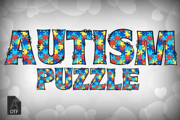 Autism Puzzle: A Vibrant Font for Creative Design