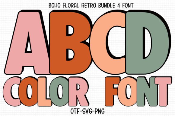 Boho Floral Retro: A Bold Serif for Modern Design