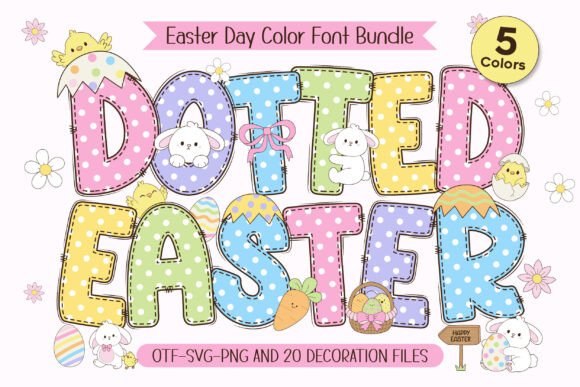 Dotted Easter: A Vibrant Font for Festive Designs