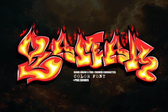 Ignite Your Projects with the Qamar Fire Graffiti Font