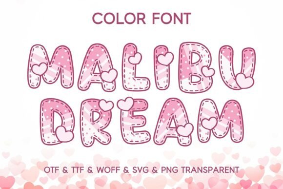 Malibu Dream: Typography with Playful Heart and Color