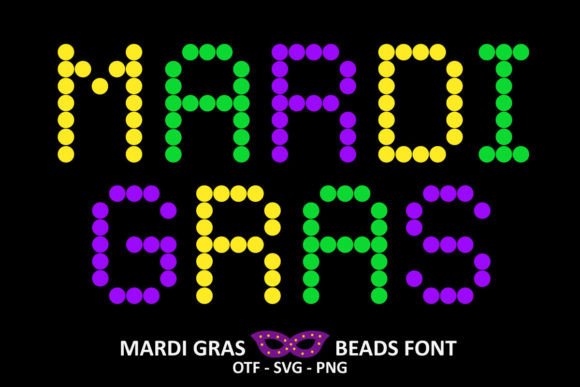 Mardi Gras Beads: A Festive Font for Vibrant Designs