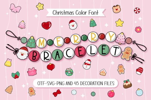 Merry Bracelet: A Festive Color Font for Cheerful Designs
