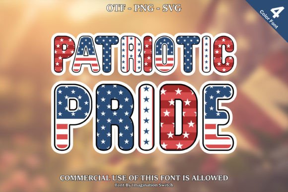 Patriotic Pride: A Dynamic Font for Impactful Visual Design