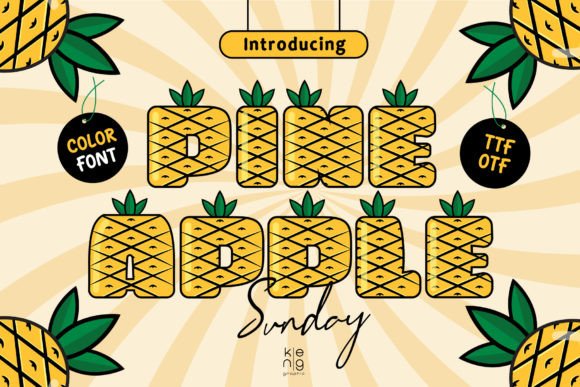 Pineapple Sunday: A Color Font with a Punch