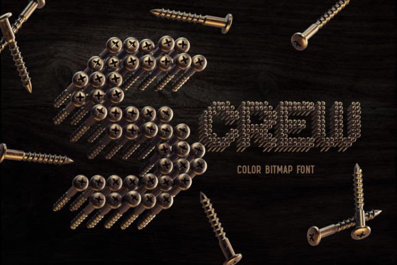 S-CREW: A Vintage 3D Font for Retro Branding