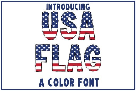 USA Flag: A Playful Patriotic Font for Creative Projects