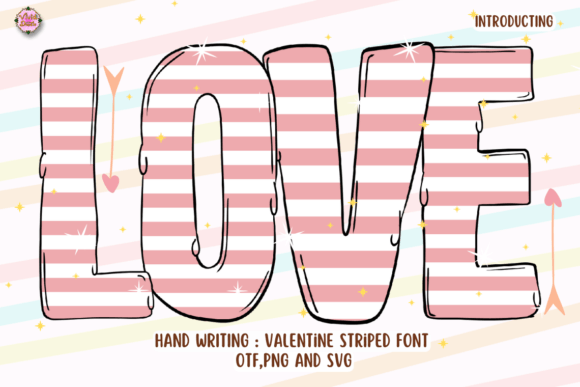 Valentine Striped: Elevating Romantic Design with a Signature Typeface